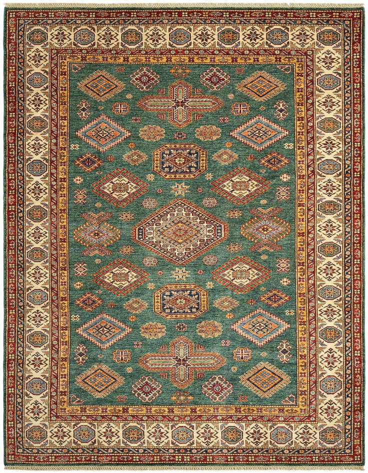 Detail image of 6' 11 x 9' 11 Kazak Wool Rug