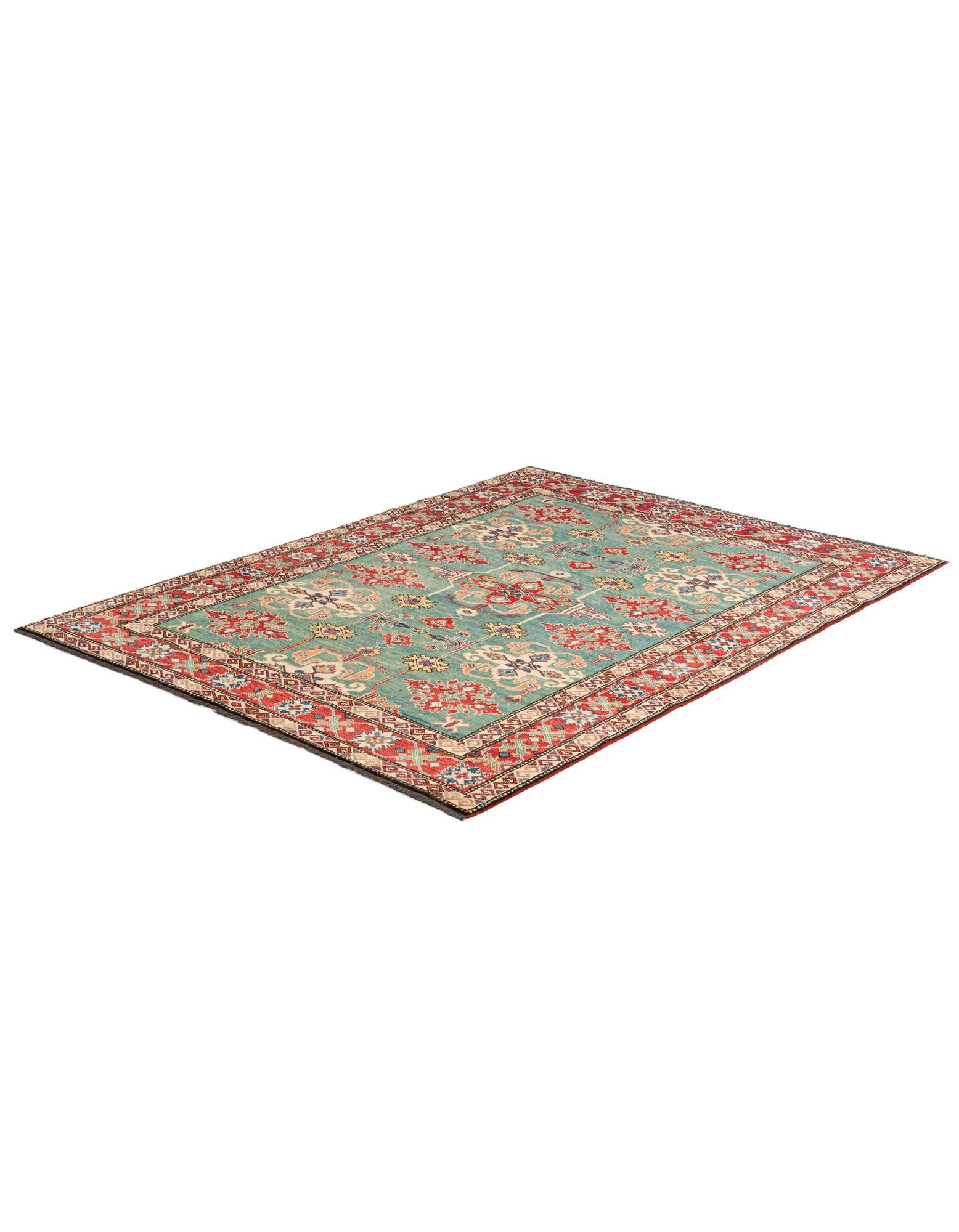 5' 10 x 7' 7 Hand Knotted Kazak Wool Rug