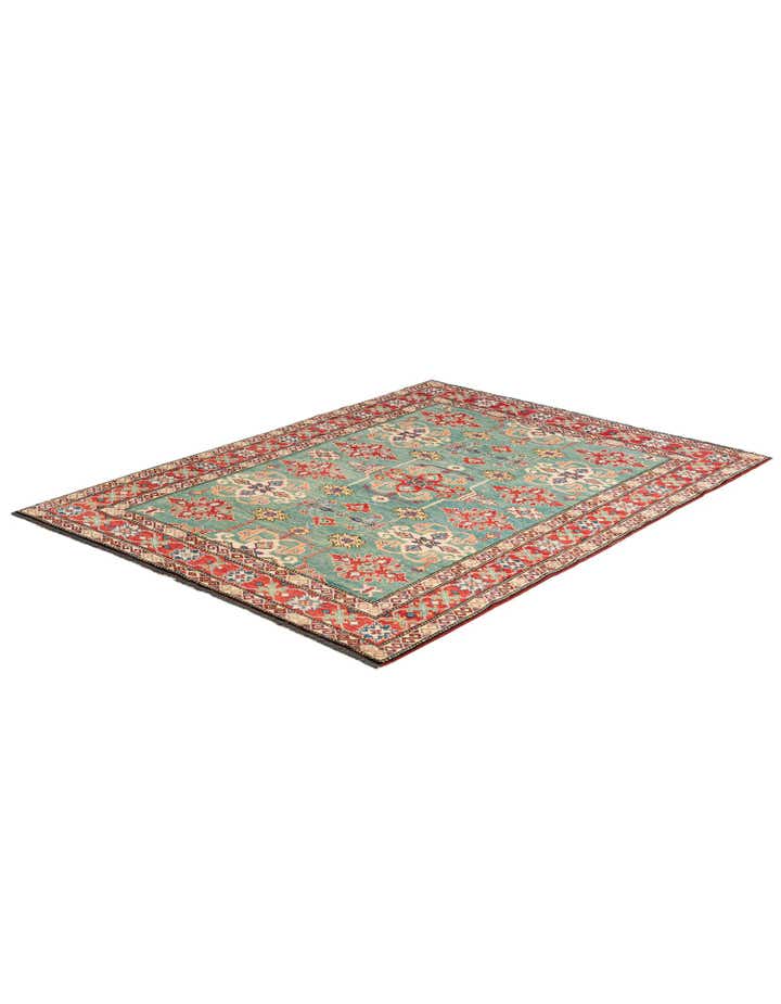5' 10 x 7' 7 Hand Knotted Kazak Wool Rug