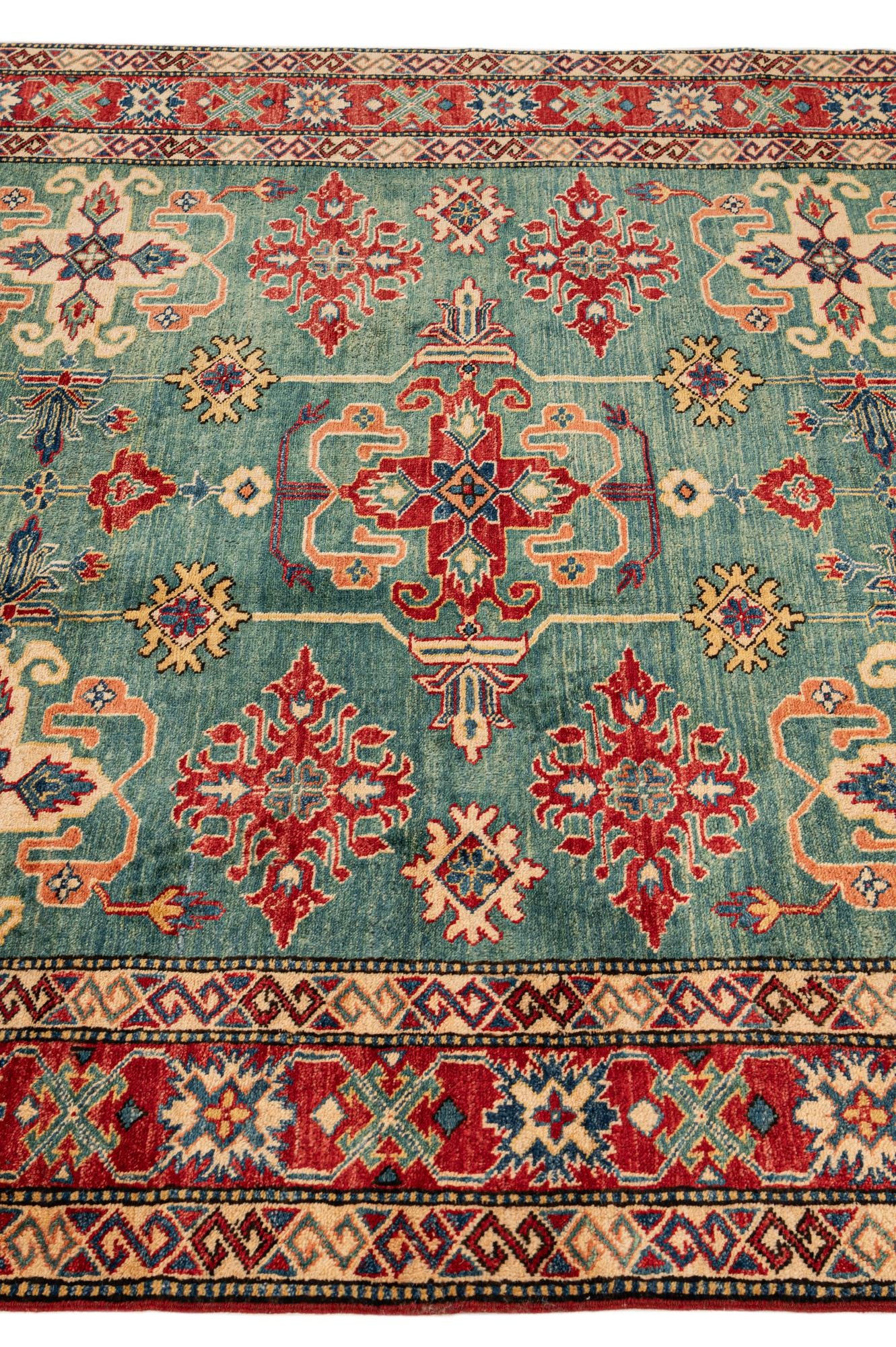 5' 10 x 7' 7 Hand Knotted Kazak Wool Rug