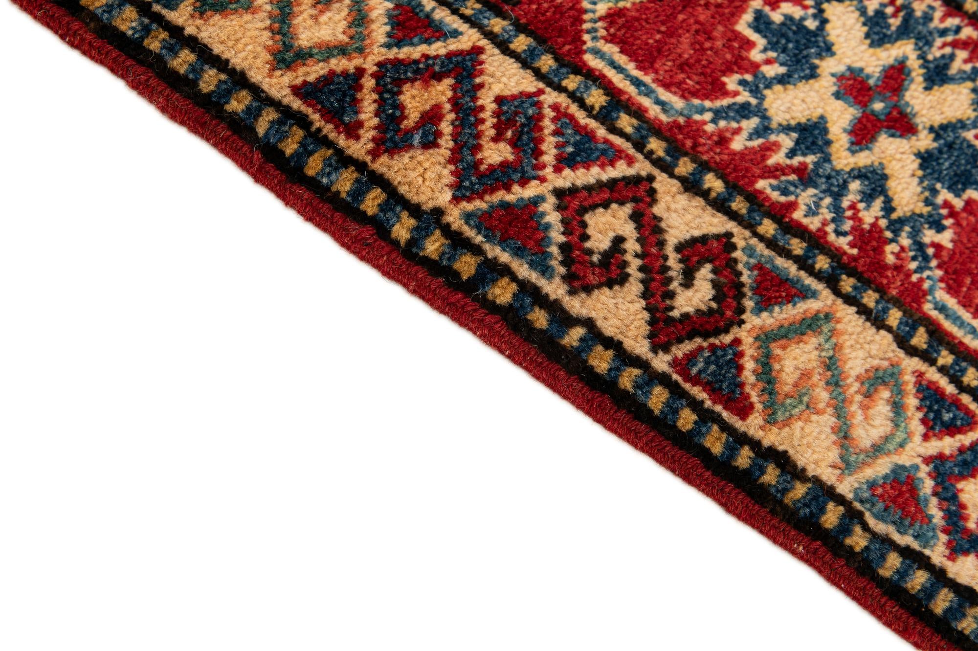 5' 10 x 7' 7 Hand Knotted Kazak Wool Rug