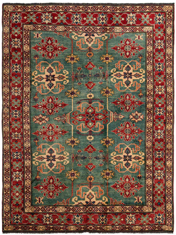 5' 10 x 7' 7 Hand Knotted Kazak Wool Rug