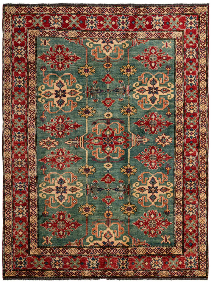 Detail image of 5' 10 x 7' 7 Hand Knotted Kazak Wool Rug