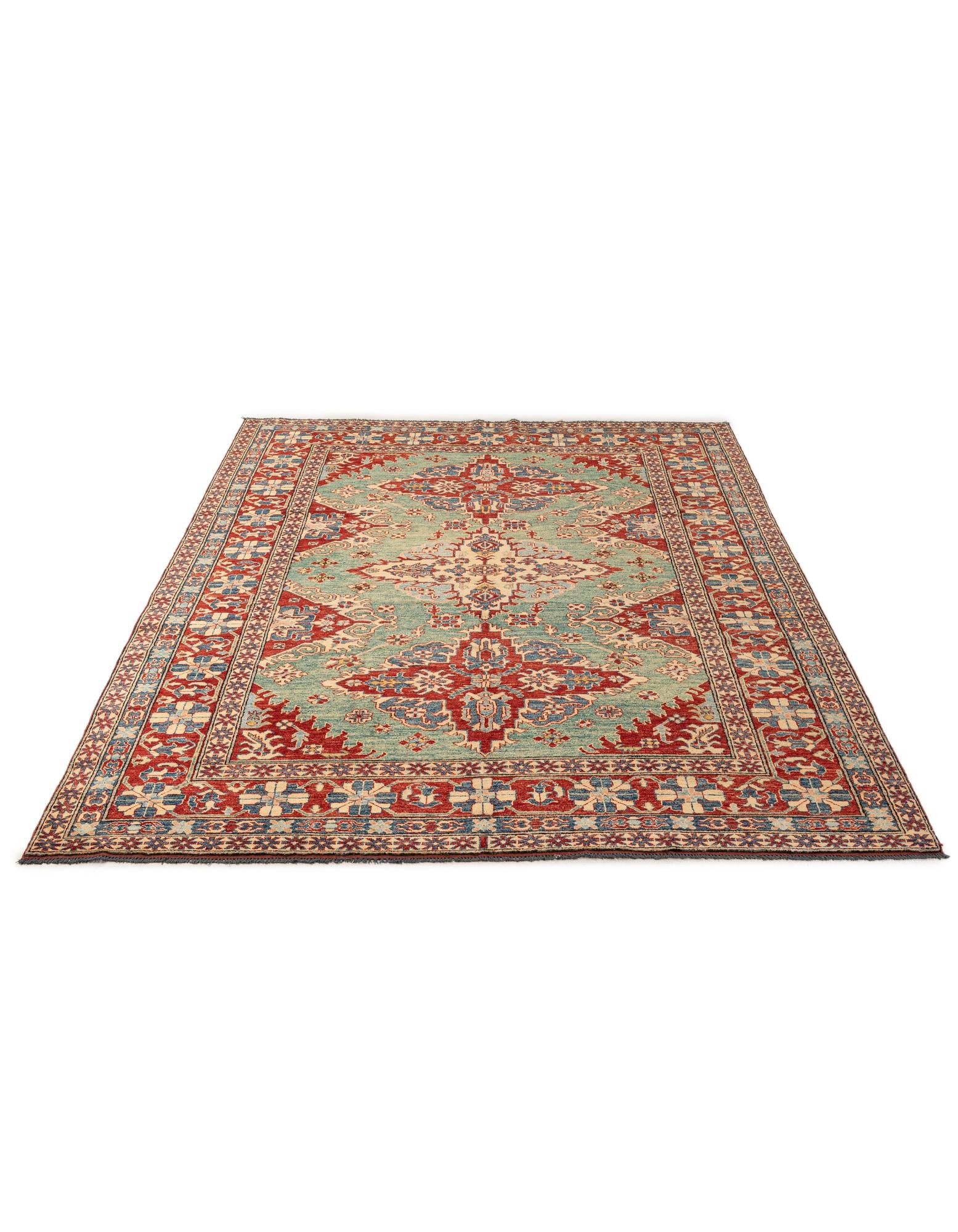7' 8 x 10' 3 Hand Knotted Kazak Wool Rug