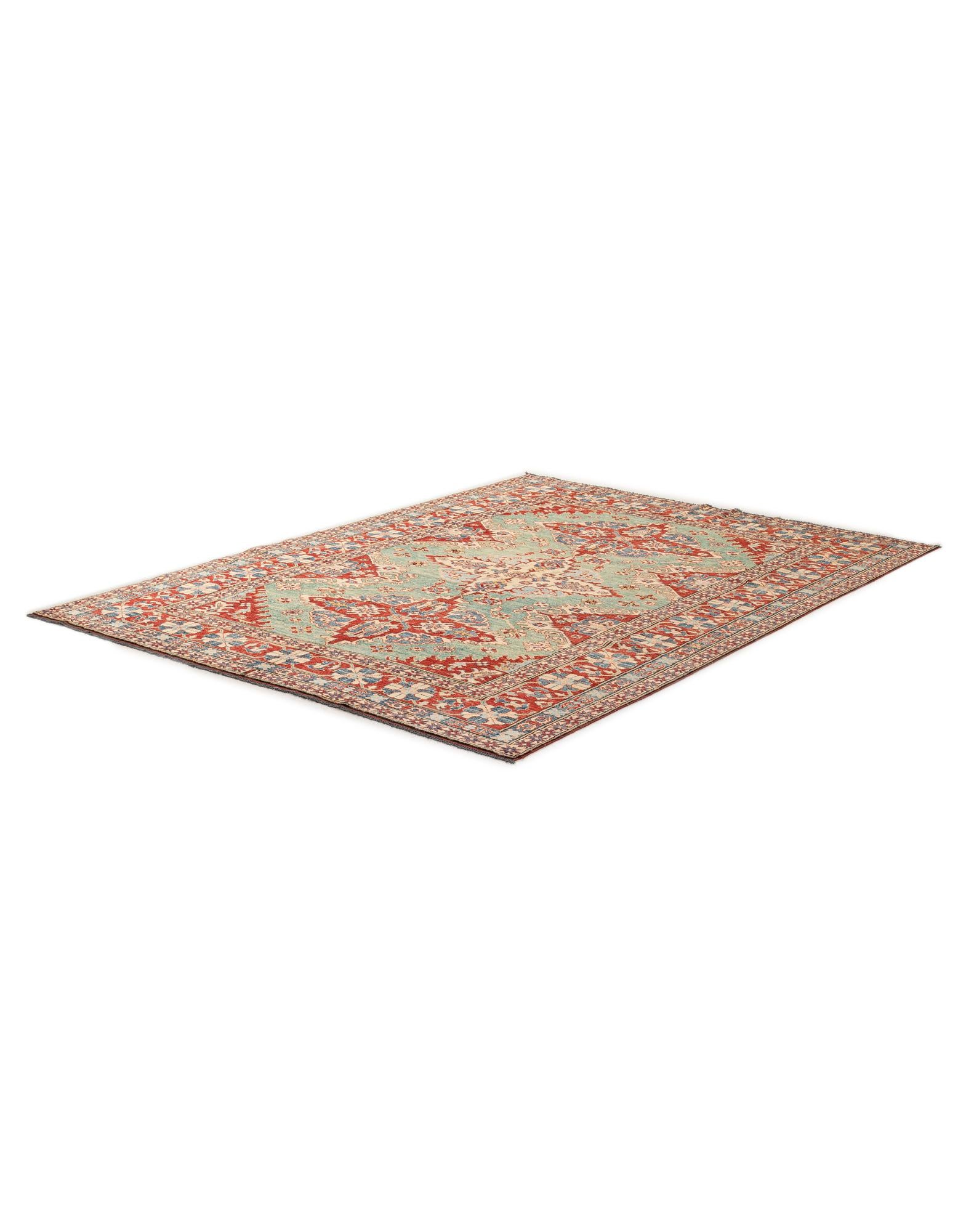 7' 8 x 10' 3 Hand Knotted Kazak Wool Rug