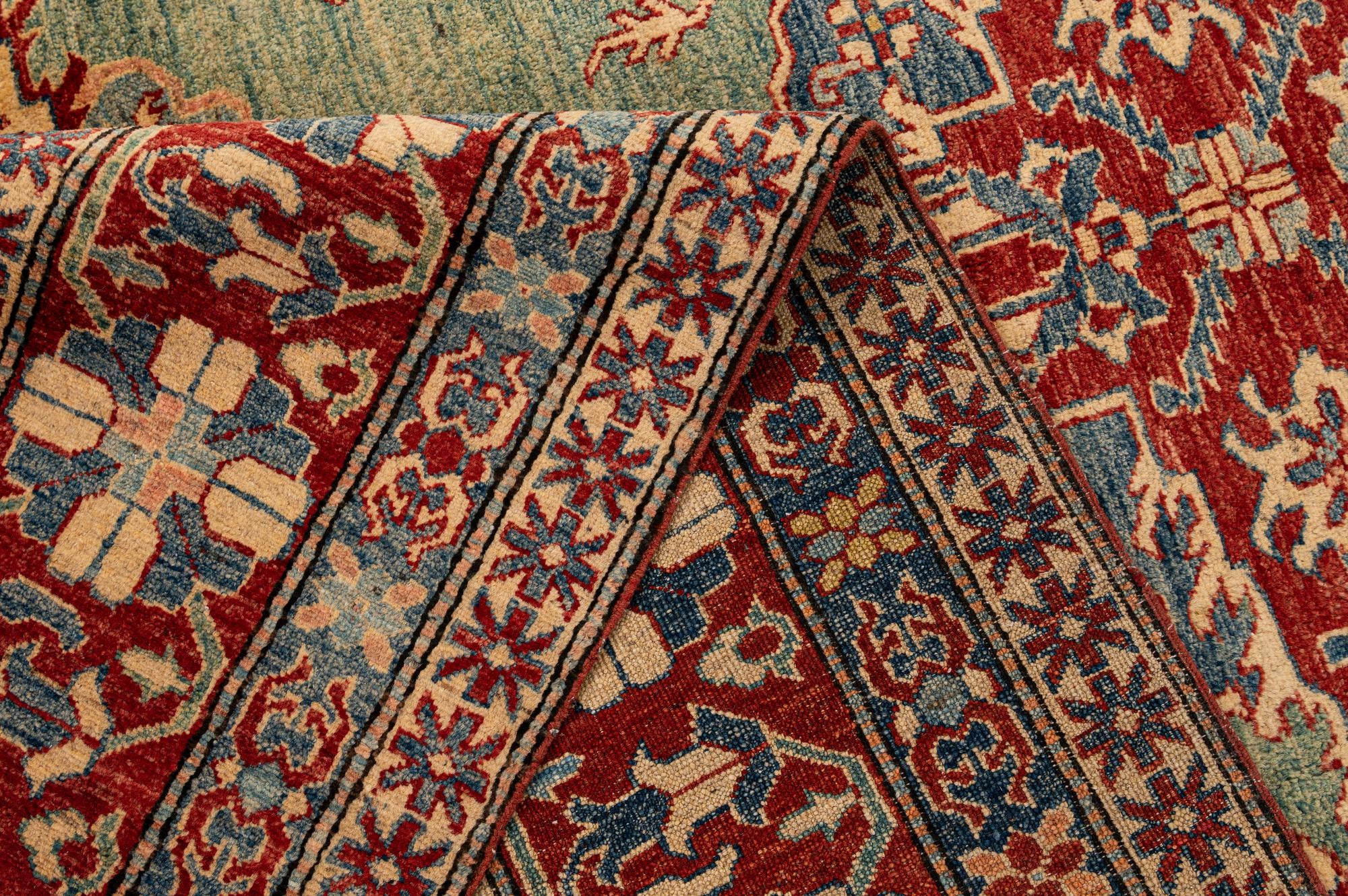 7' 8 x 10' 3 Hand Knotted Kazak Wool Rug