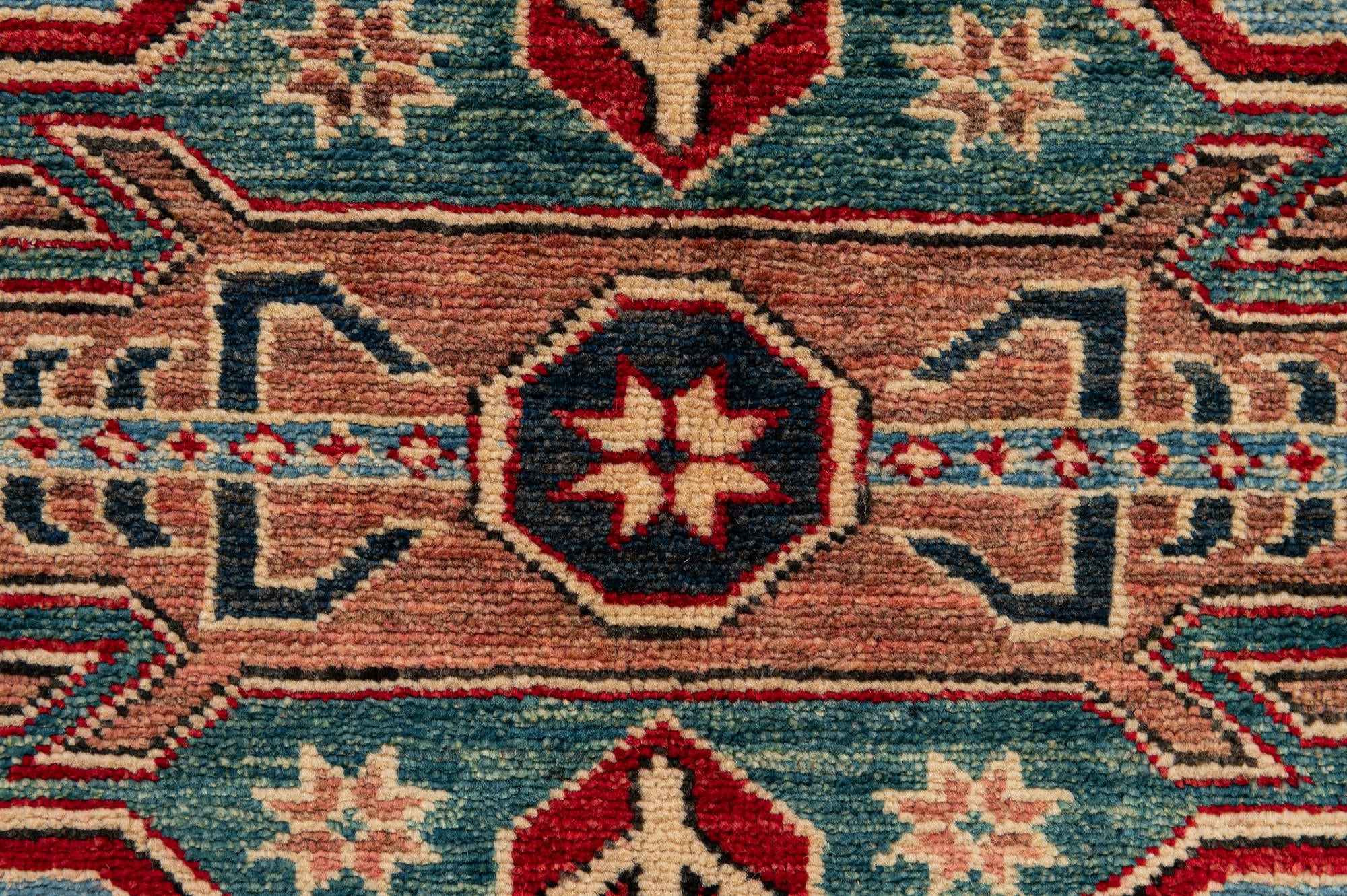 5' 2 x 6' 4 Hand Knotted Kazak Wool Rug