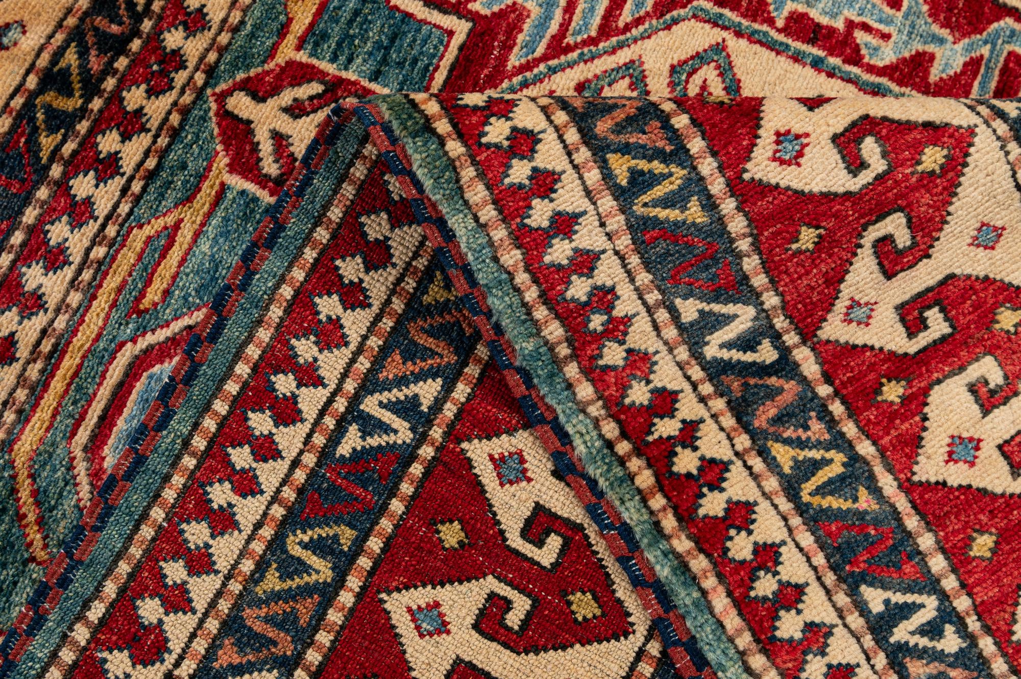 5' 2 x 6' 4 Hand Knotted Kazak Wool Rug