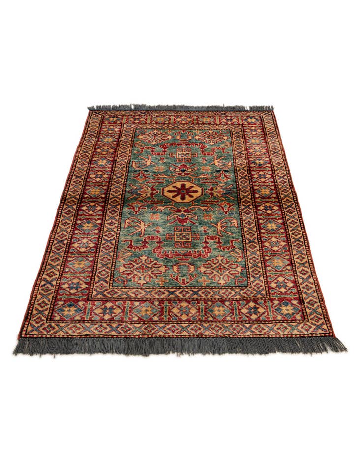 Detail image of 3' 3 x 4' 11 Hand Knotted Kazak Wool Rug