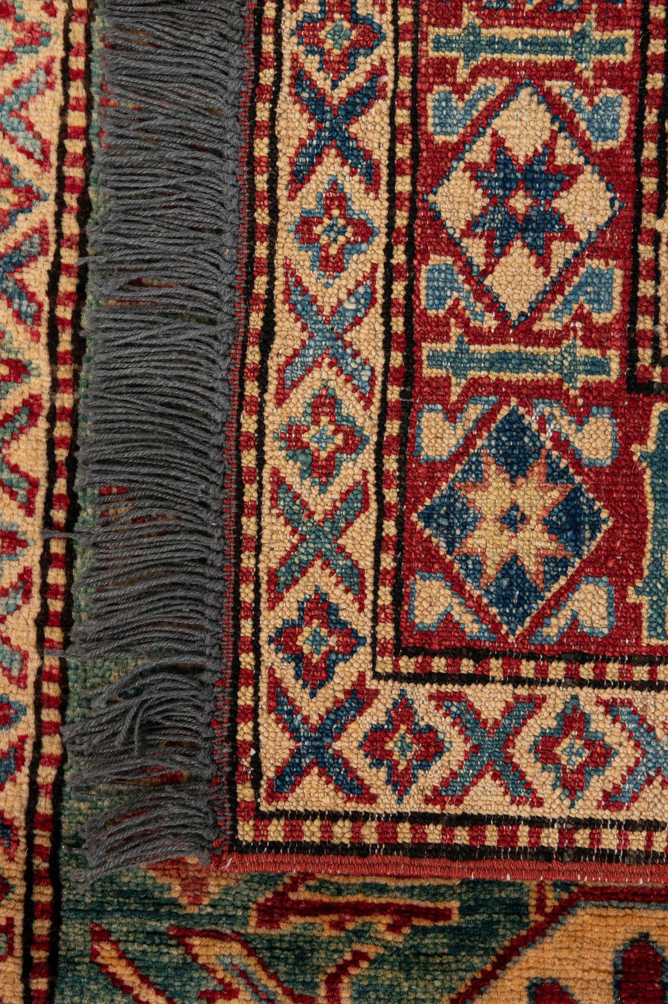 3' 3 x 4' 11 Hand Knotted Kazak Wool Rug
