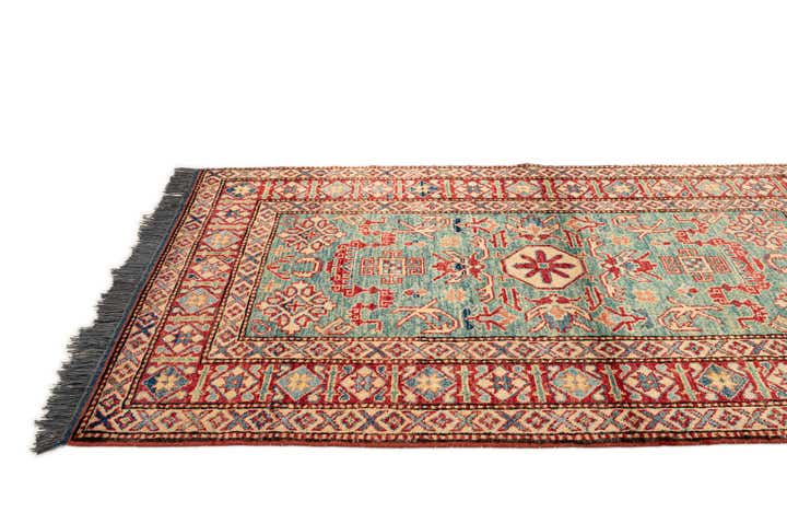 3' 3 x 4' 11 Hand Knotted Kazak Wool Rug