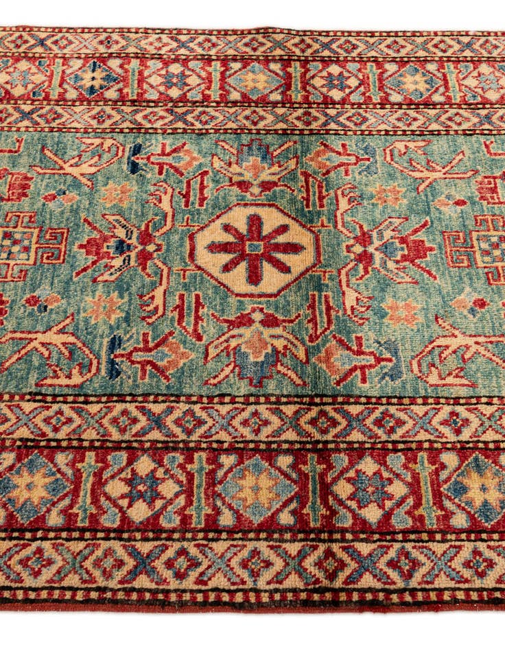 Detail image of 3' 3 x 4' 11  Hand Knotted Kazak Wool Rug