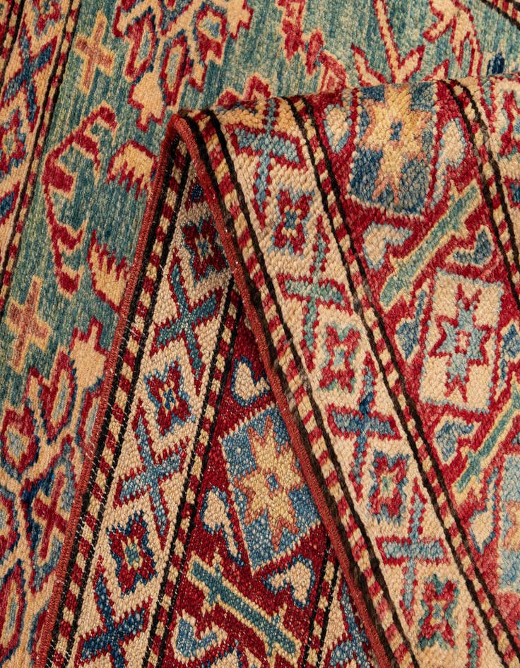 Detail image of 3' 3 x 4' 11  Hand Knotted Kazak Wool Rug