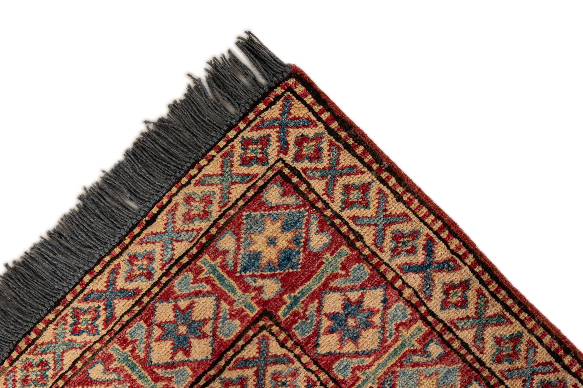 3' 3 x 4' 11 Hand Knotted Kazak Wool Rug