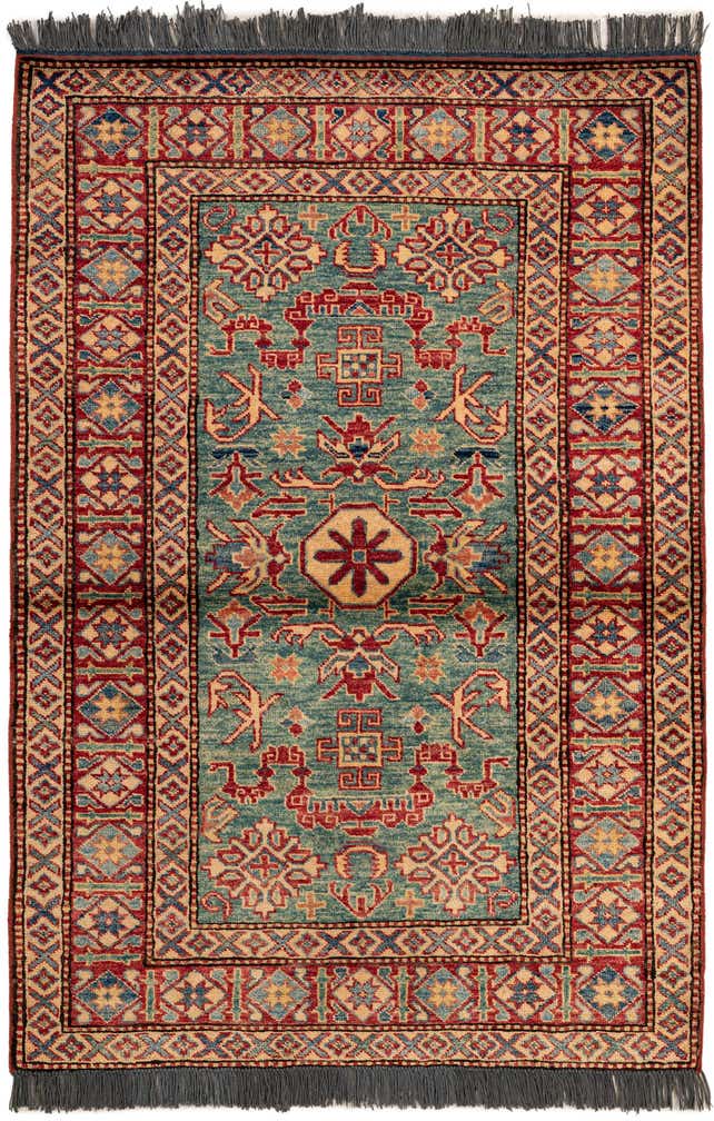3' 3 x 4' 11 Hand Knotted Kazak Wool Rug
