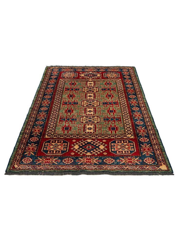 Detail image of 3' 11 x 5' 9 Hand Knotted Kazak Wool Rug