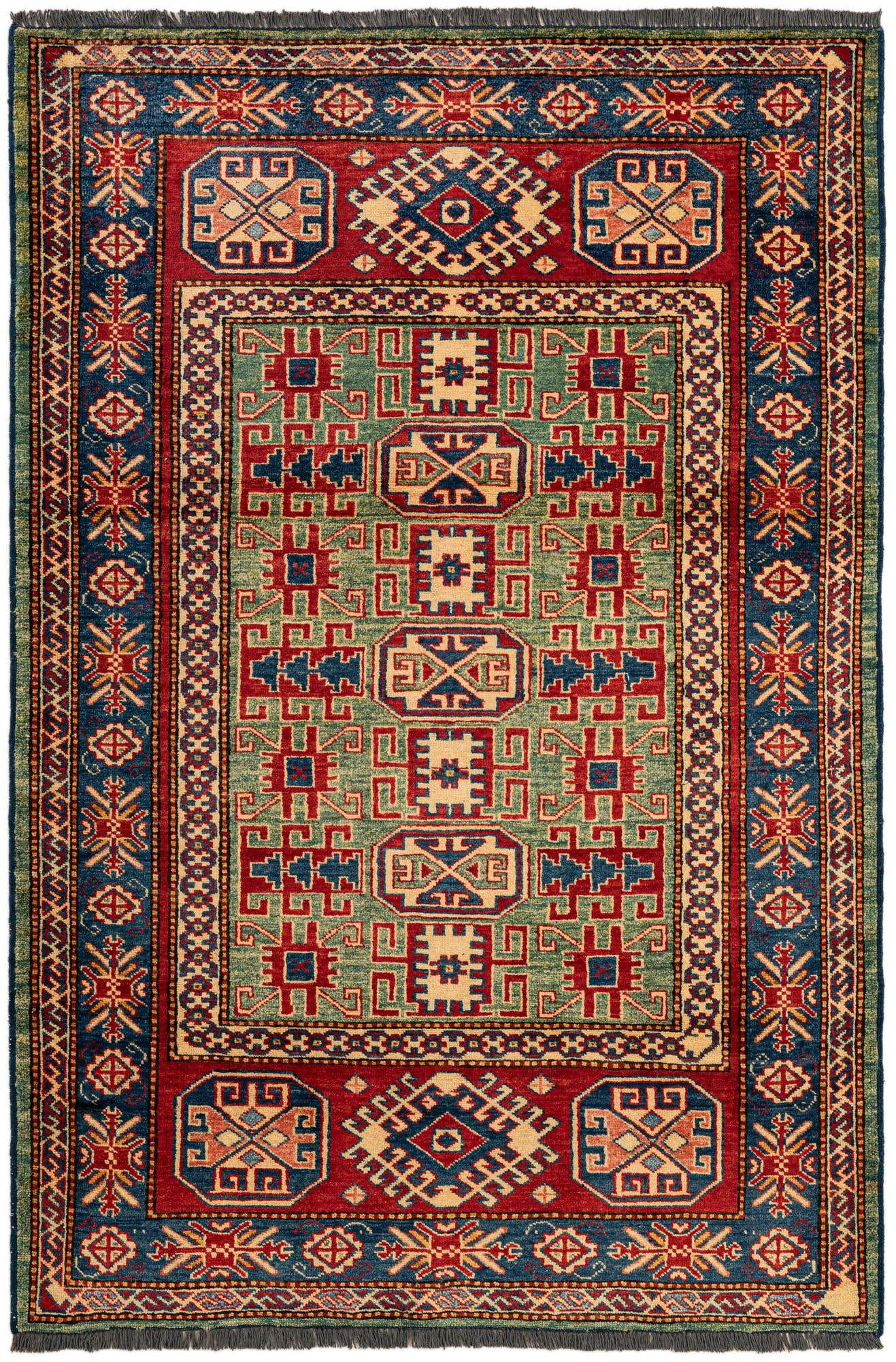 3' 11 x 5' 9 Hand Knotted Kazak Wool Rug