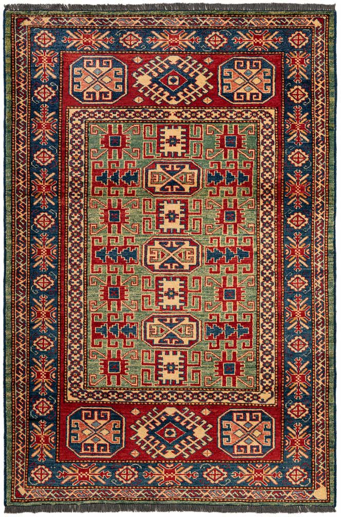 3' 11 x 5' 9 Hand Knotted Kazak Wool Rug