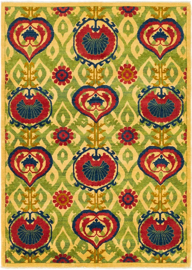 Detail image of 5' x 7' Hand Knotted Kazak Rug