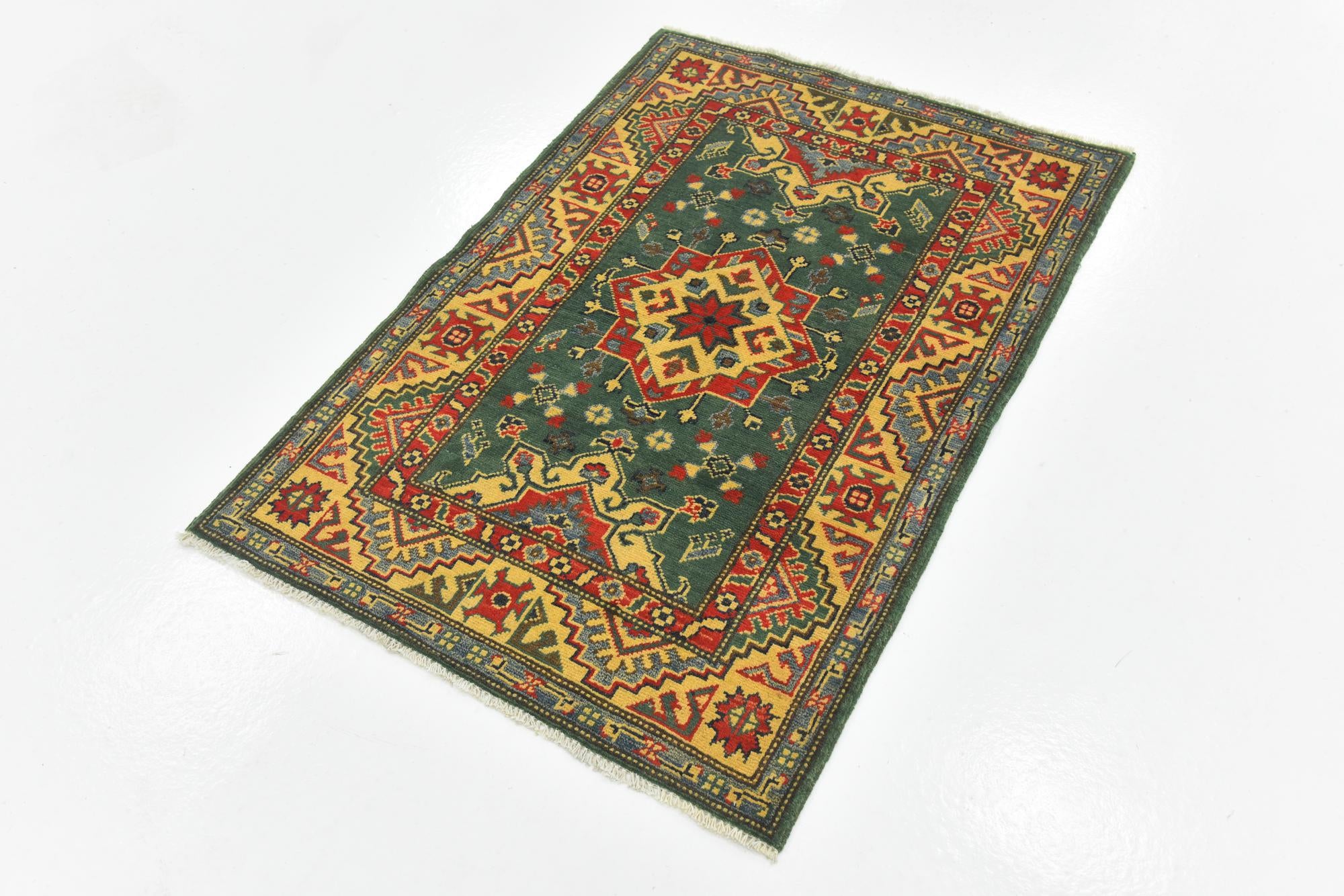 2' 9 x 4' Hand Knotted Kazak Rug