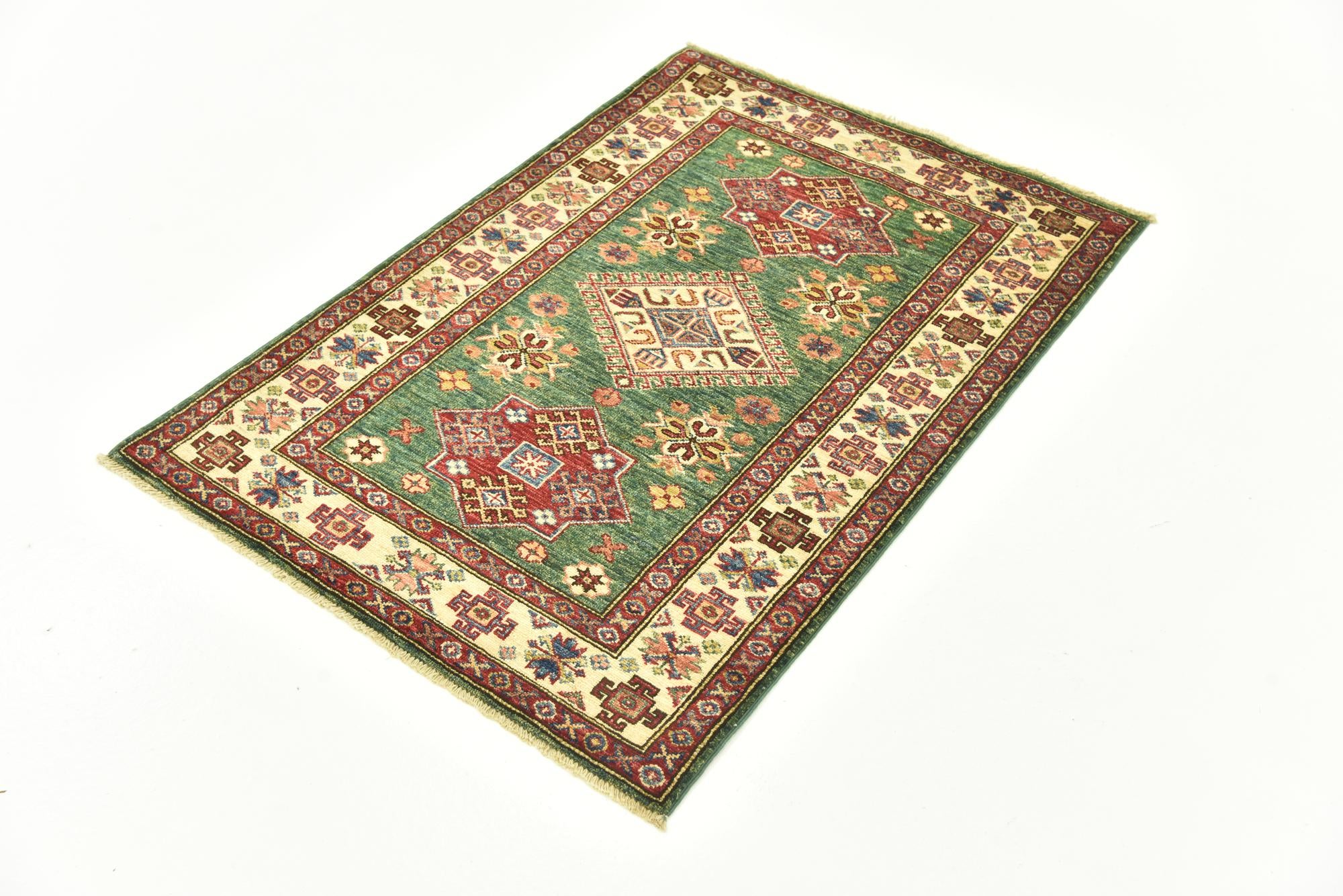 85cm x 120cm anudado a mano Kazak Alfombra Oriental