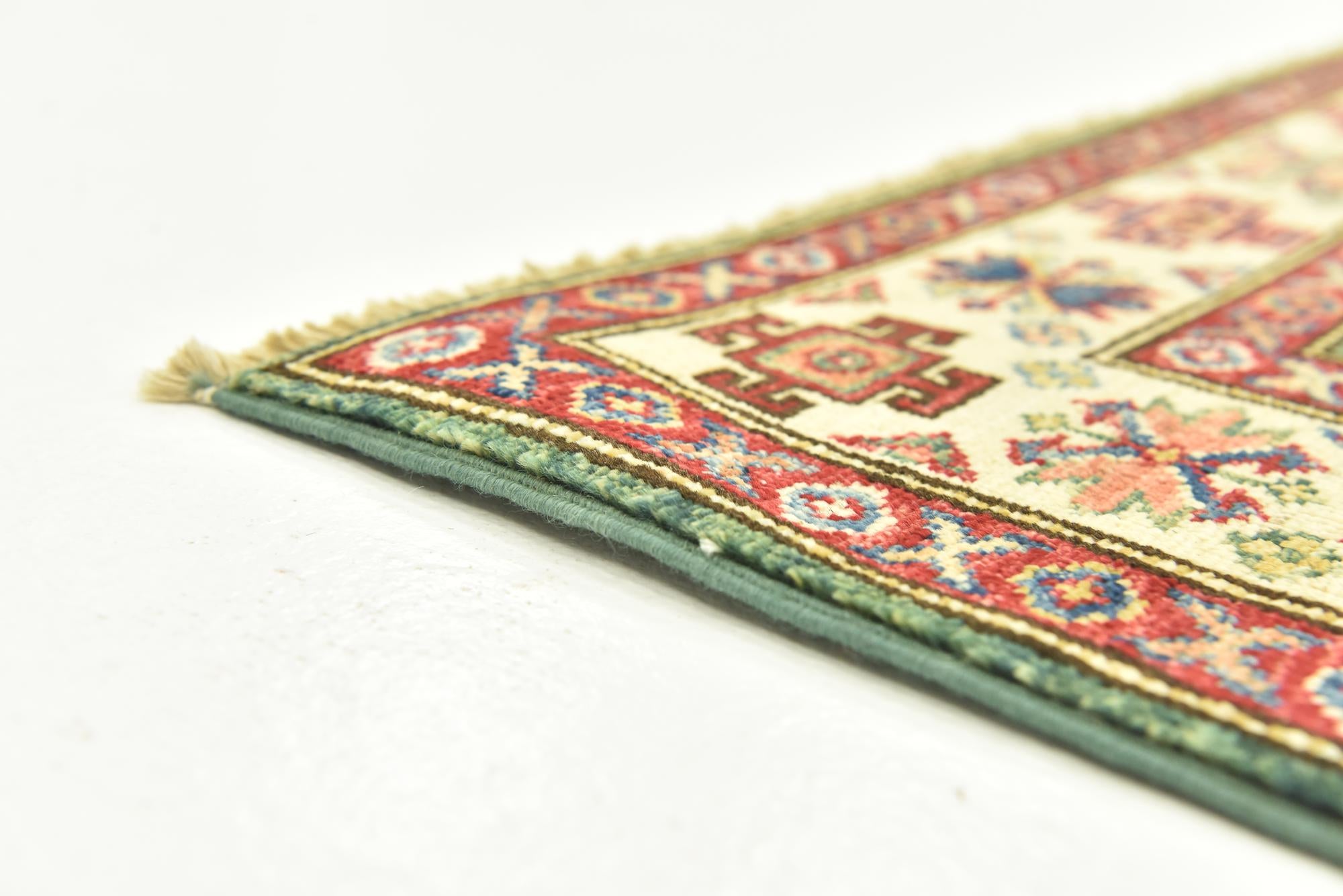 85cm x 120cm anudado a mano Kazak Alfombra Oriental