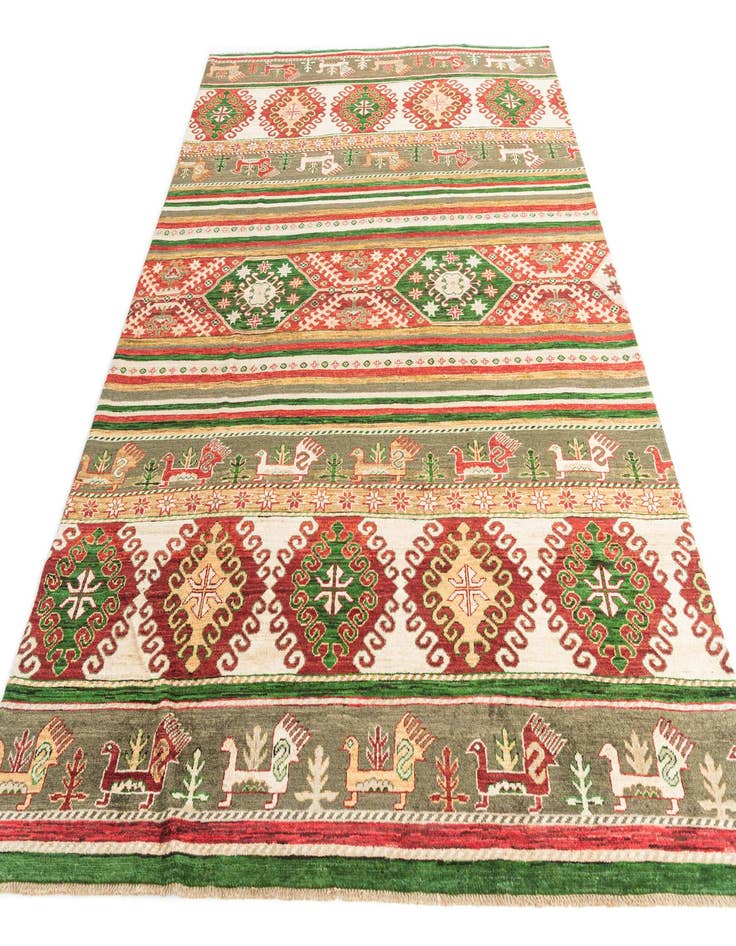 Detail image of 6' 7 x 9' 6  Hand Knotted Kazak Rug