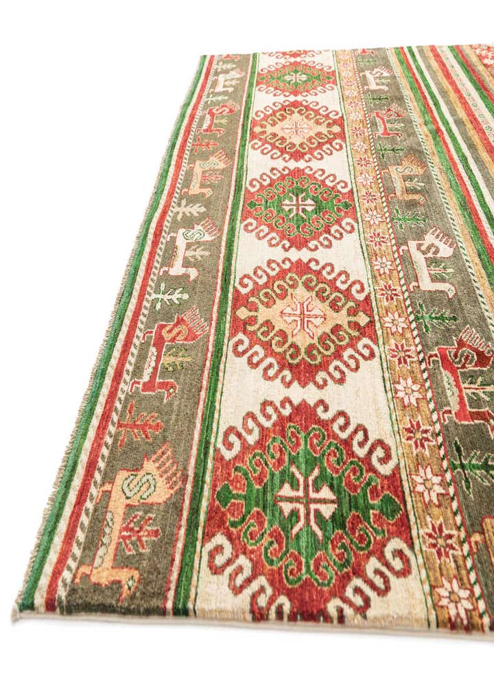6' 7 x 9' 6 Hand Knotted Kazak Rug