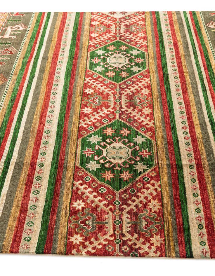 Detail image of 6' 7 x 9' 6  Hand Knotted Kazak Rug