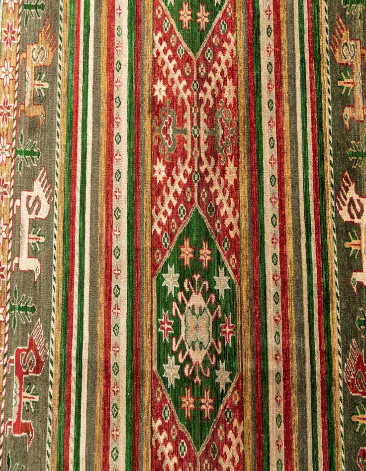 Detail image of 6' 7 x 9' 6 Hand Knotted Kazak Rug