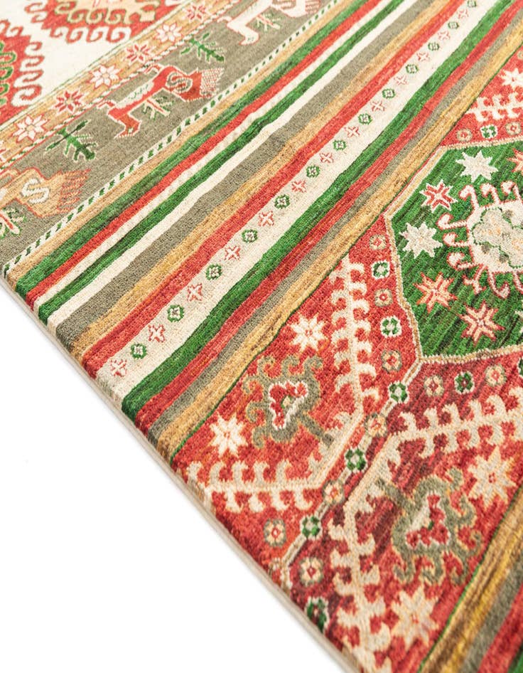 Detail image of 6' 7 x 9' 6  Hand Knotted Kazak Rug