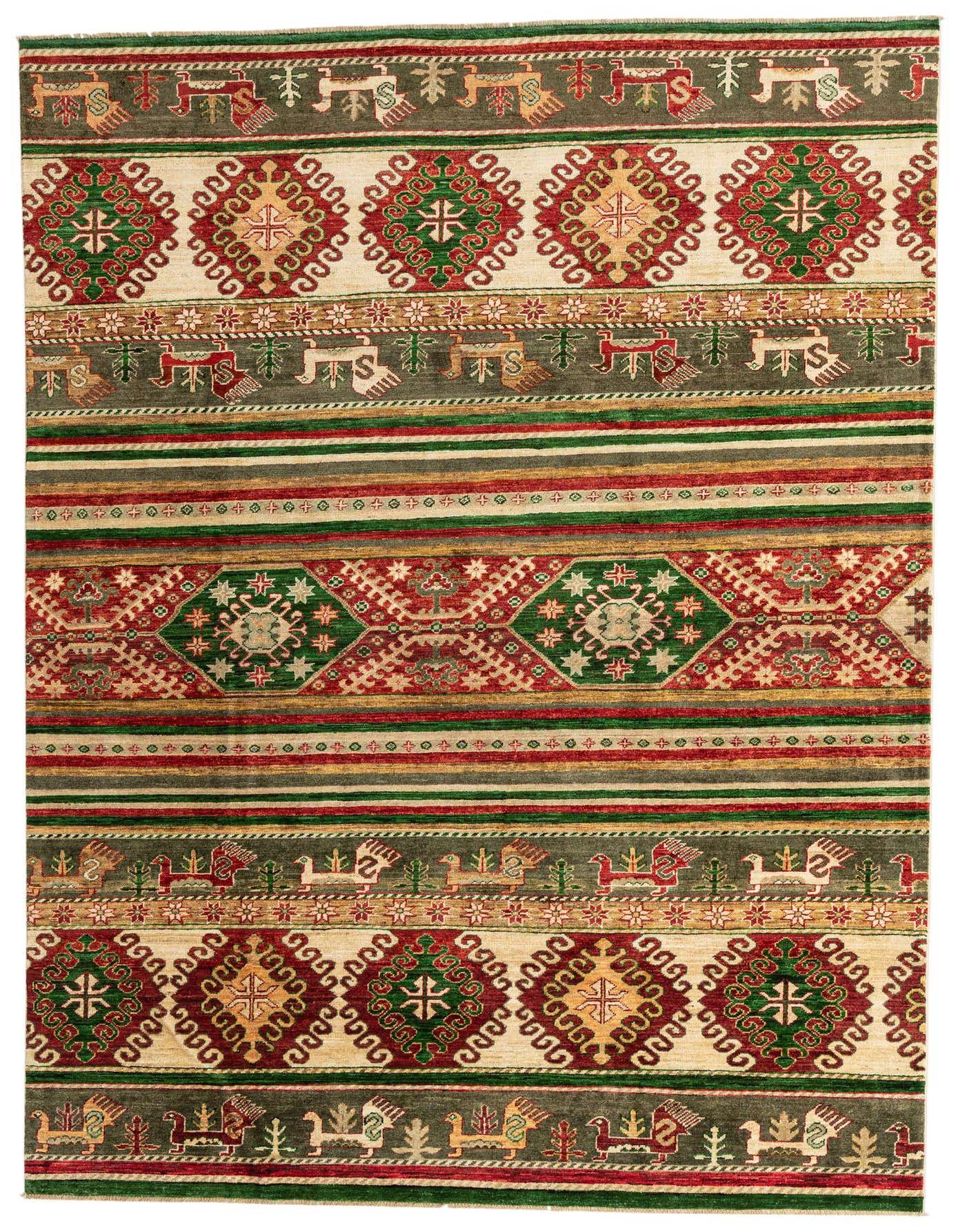 6' 7 x 9' 6 Hand Knotted Kazak Rug