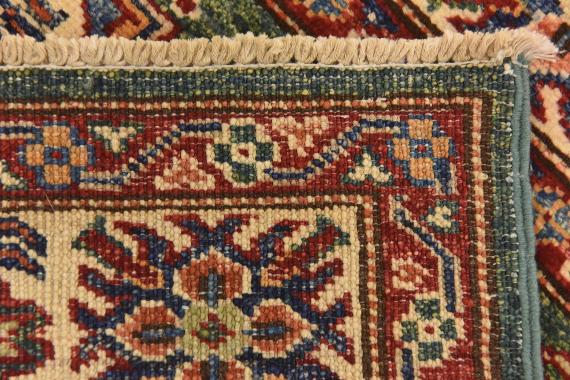 4' x 6' Hand Knotted Kazak Oriental Rug