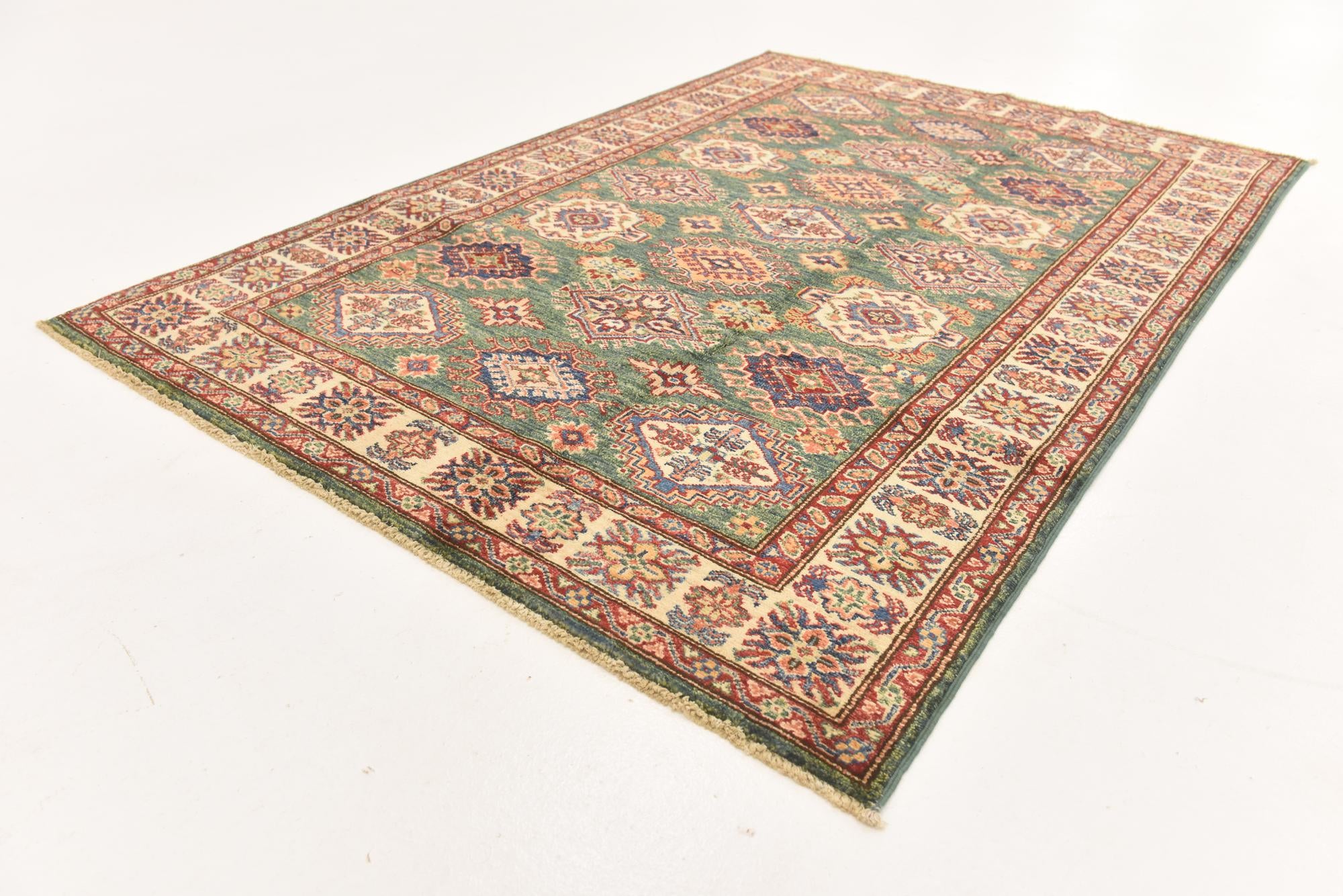 4' x 6' Hand Knotted Kazak Oriental Rug