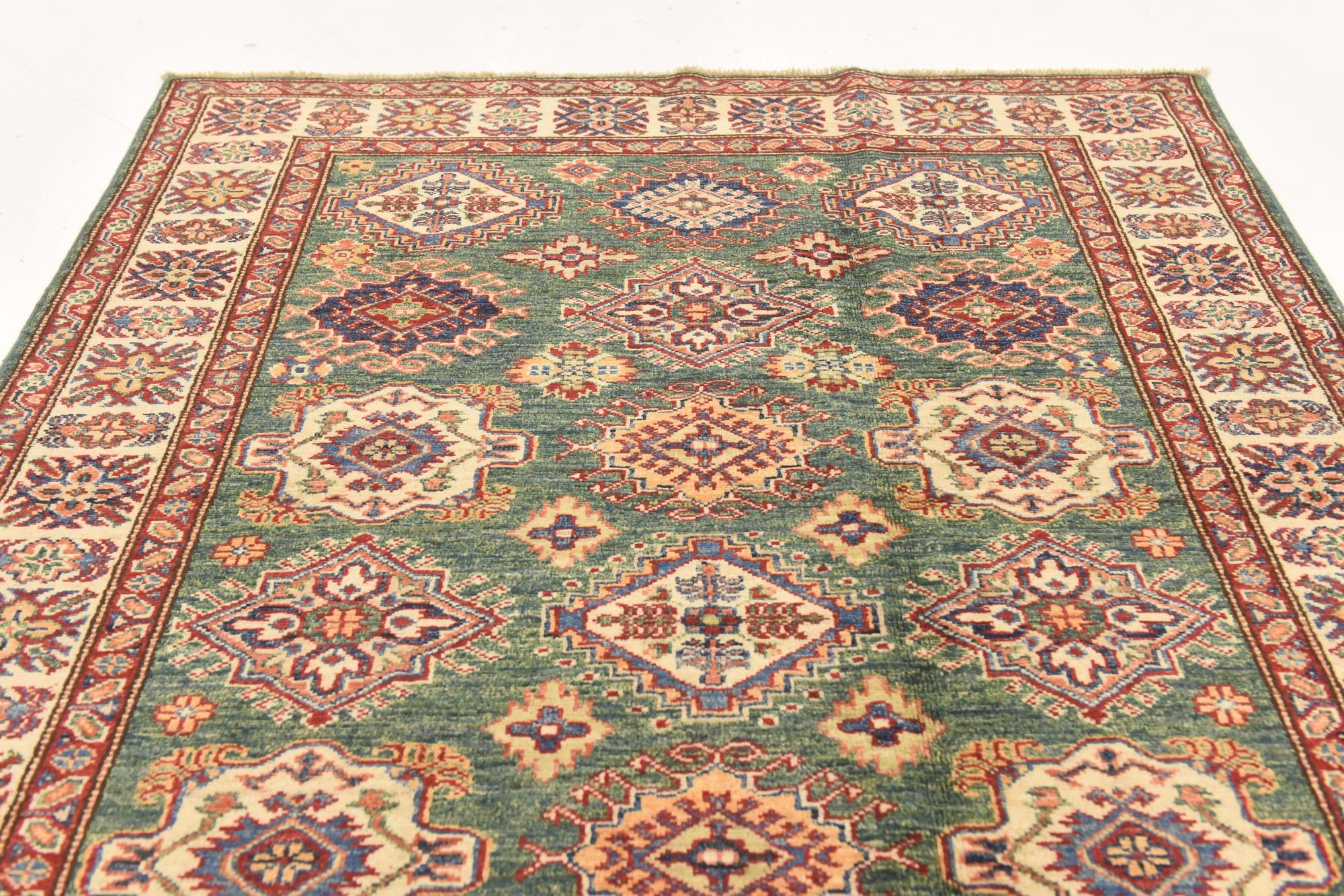 4' x 6' Hand Knotted Kazak Oriental Rug
