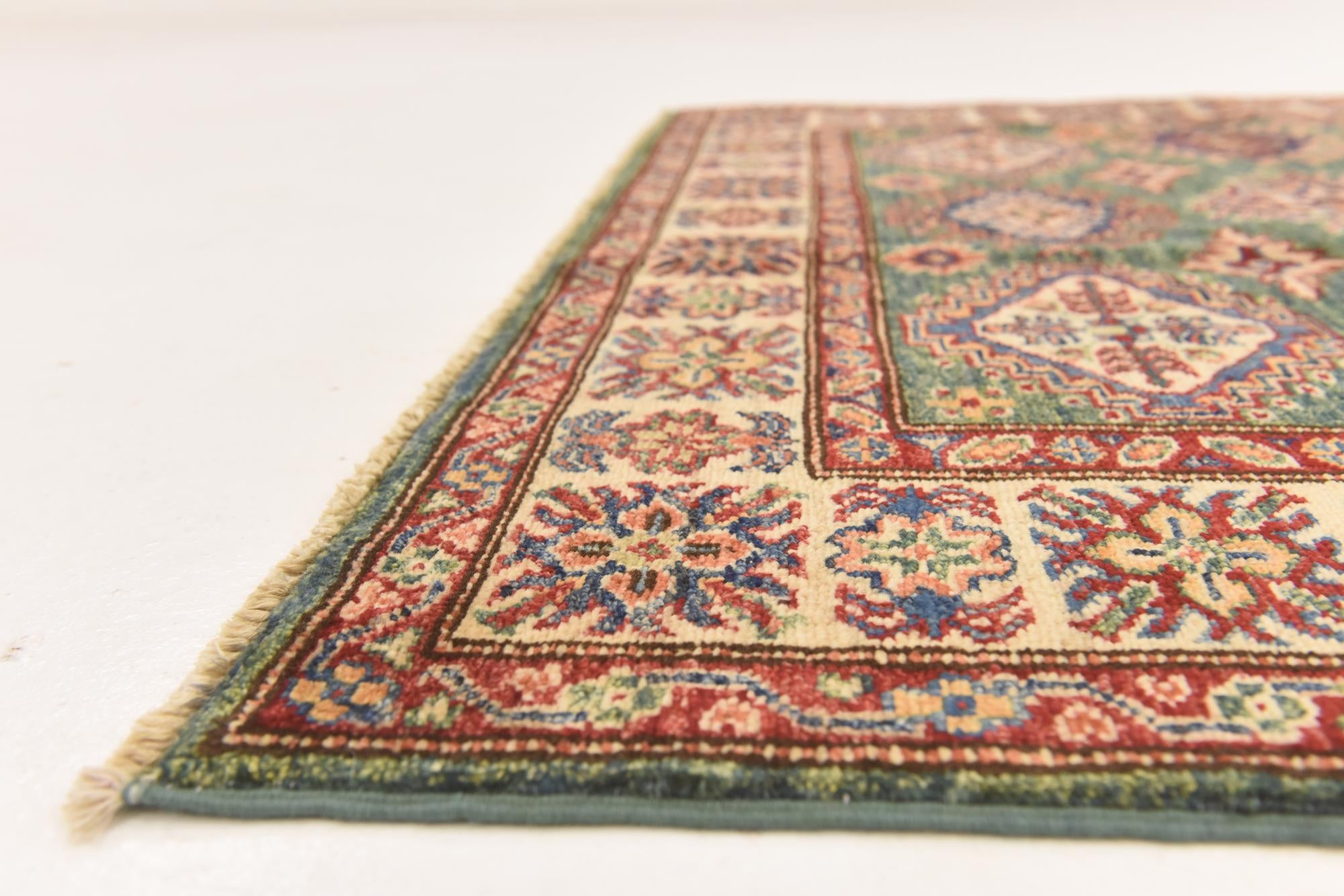 4' x 6' Hand Knotted Kazak Oriental Rug