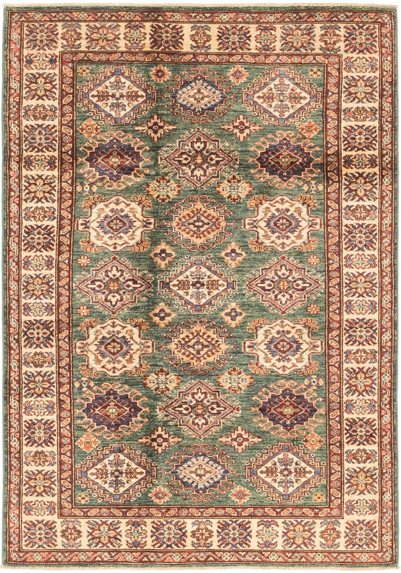 4' x 6' Hand Knotted Kazak Oriental Rug