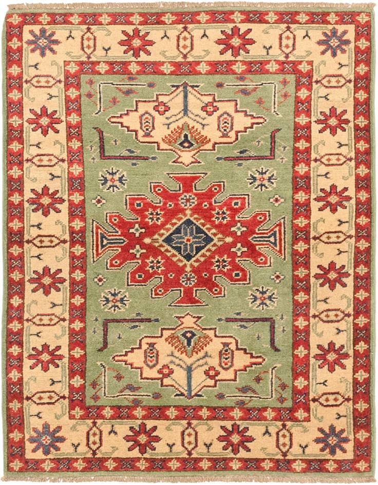 Detail image of 2' 9 x 3' 10 Hand Knotted Kazak Rug
