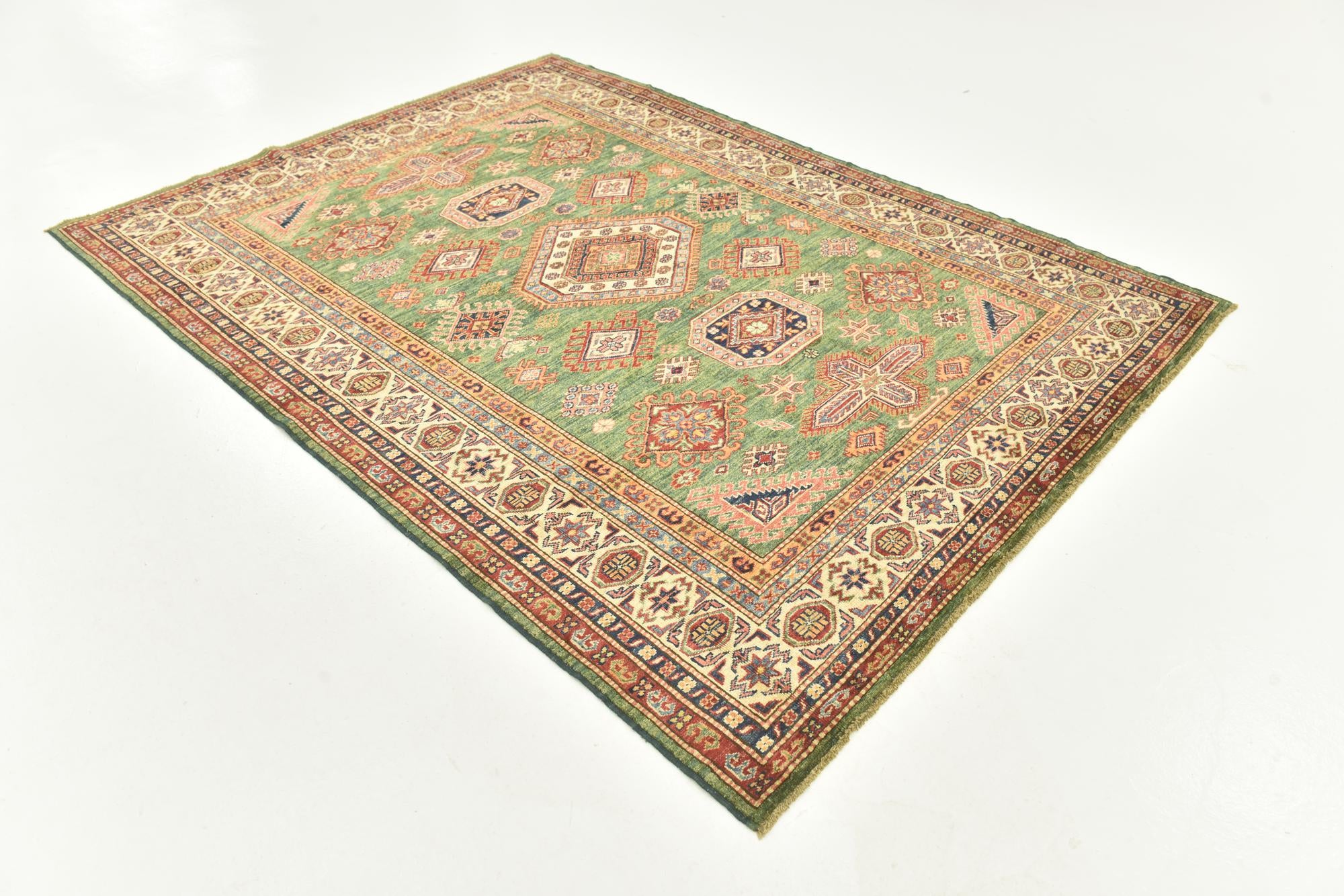 5' 9 x 7' 9 Hand Knotted Kazak Oriental Rug
