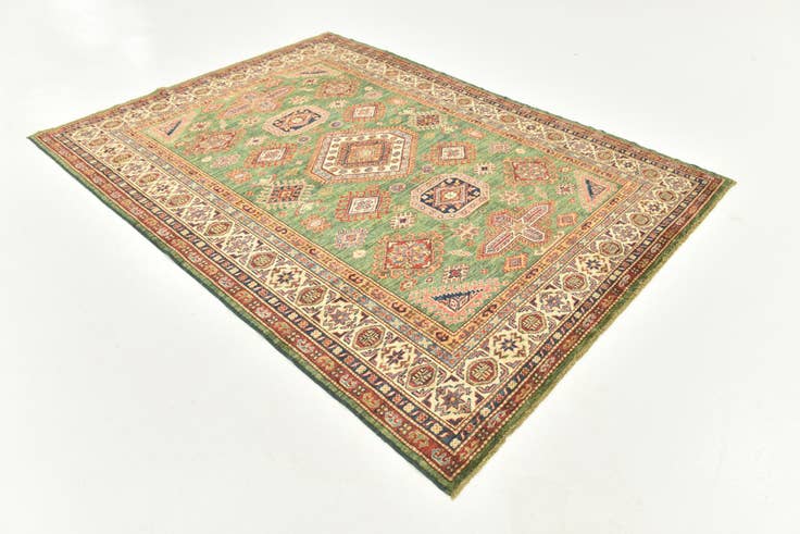 Detail image of 5' 9 x 7' 9 Hand Knotted Kazak Oriental Rug