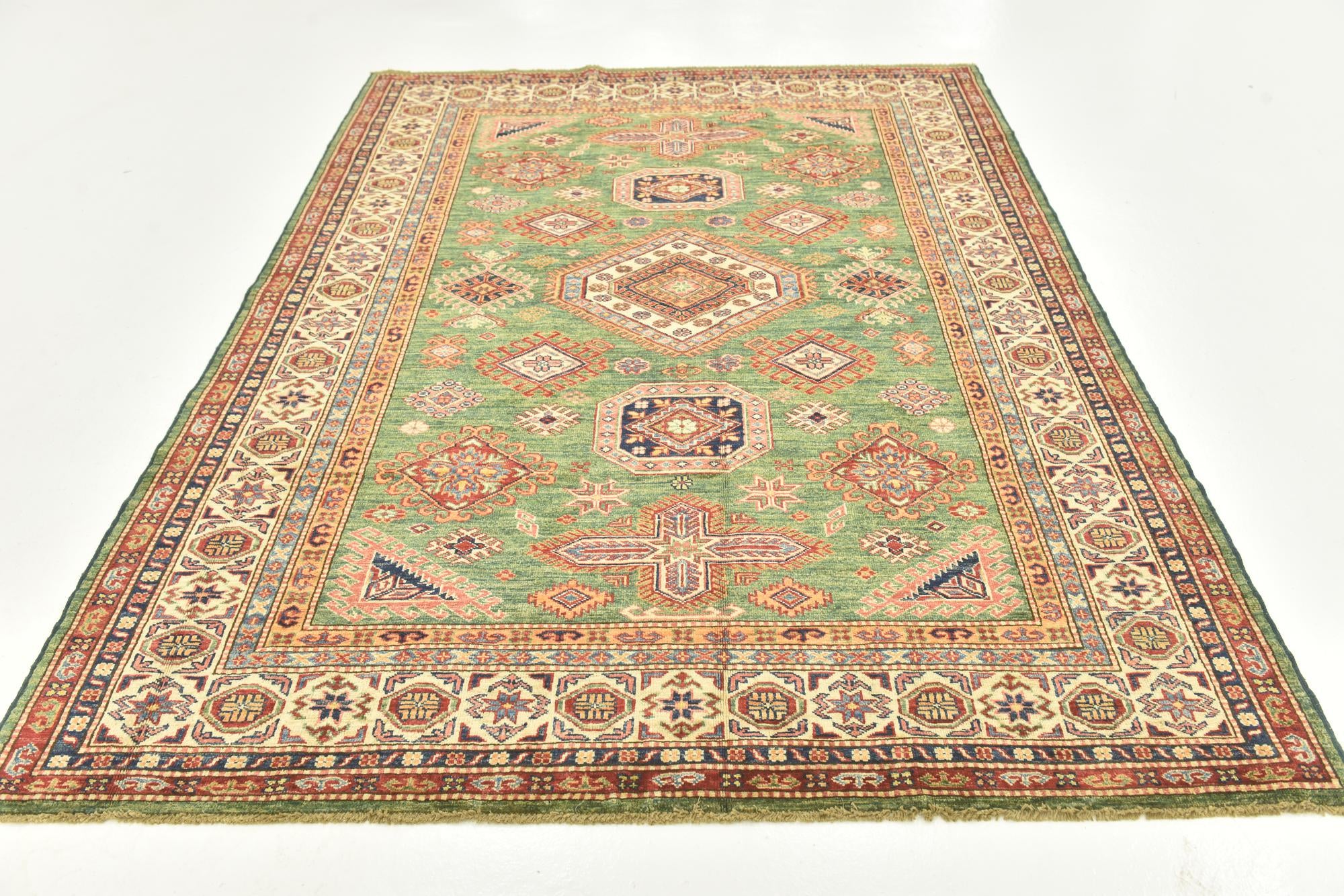5' 9 x 7' 9 Hand Knotted Kazak Oriental Rug