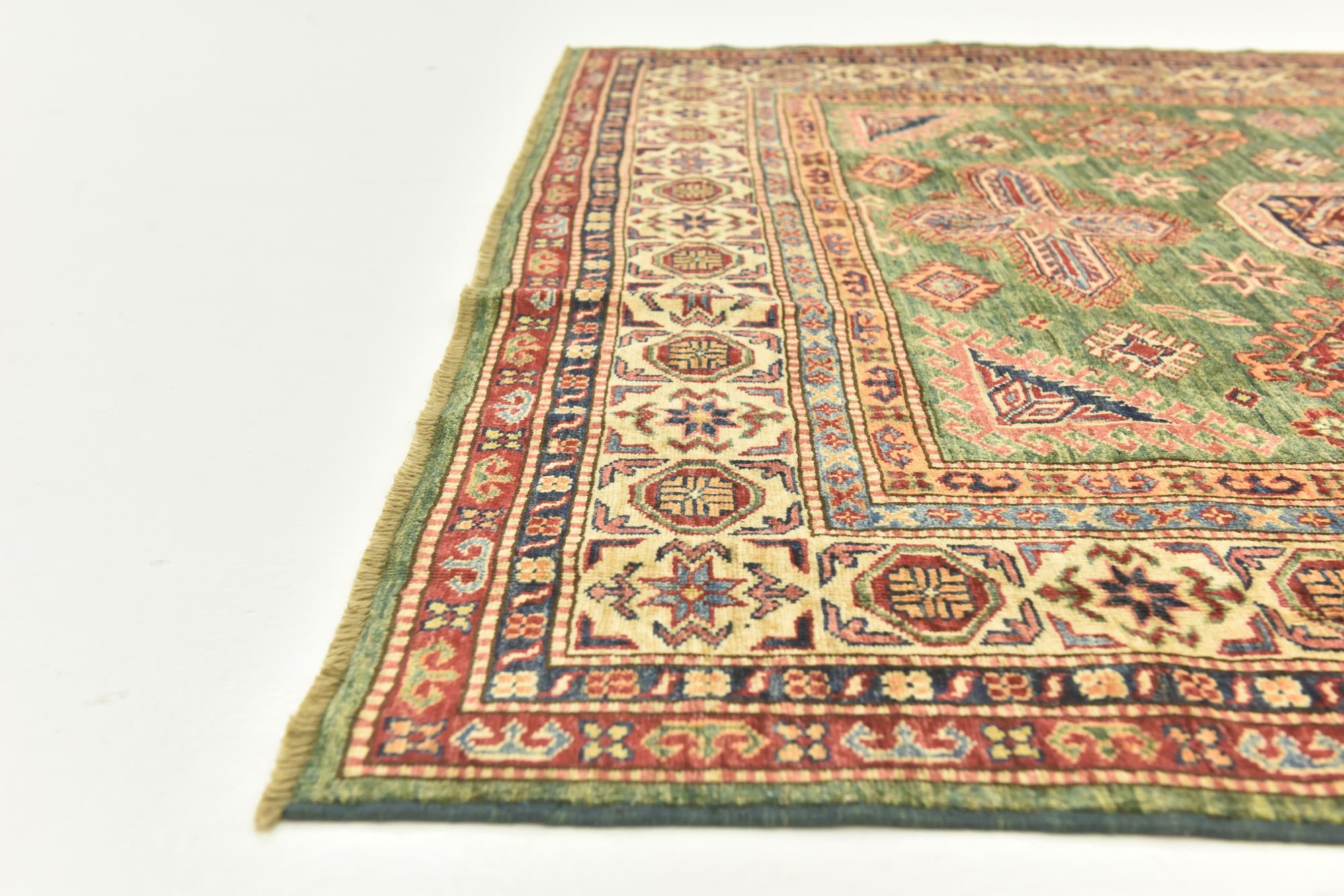 5' 9 x 7' 9 Hand Knotted Kazak Oriental Rug