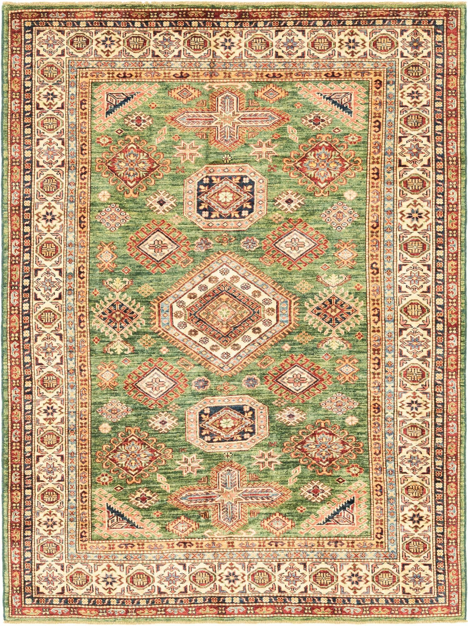 5' 9 x 7' 9 Hand Knotted Kazak Oriental Rug