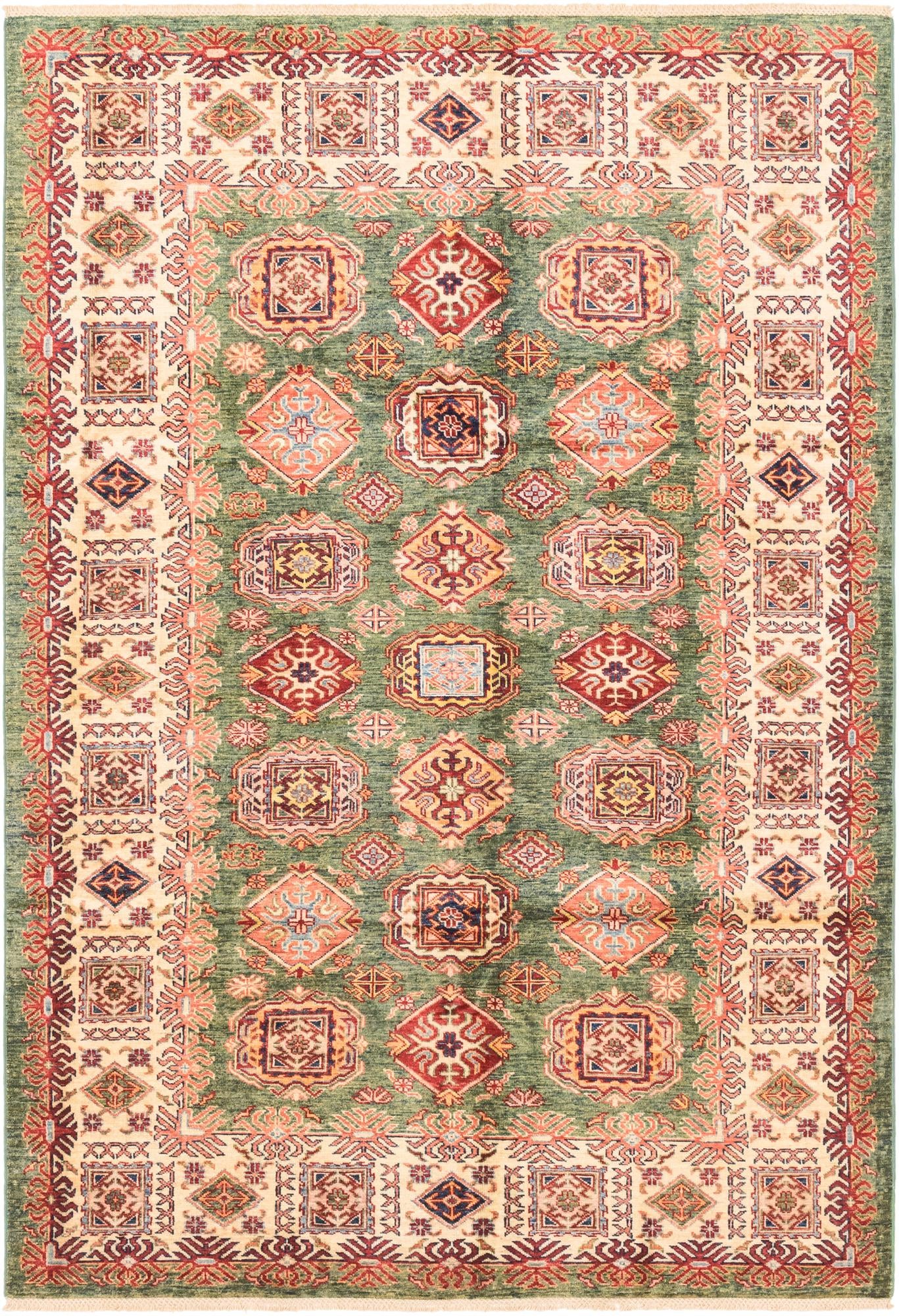 5' 6 x 8' Hand Knotted Kazak Oriental Rug