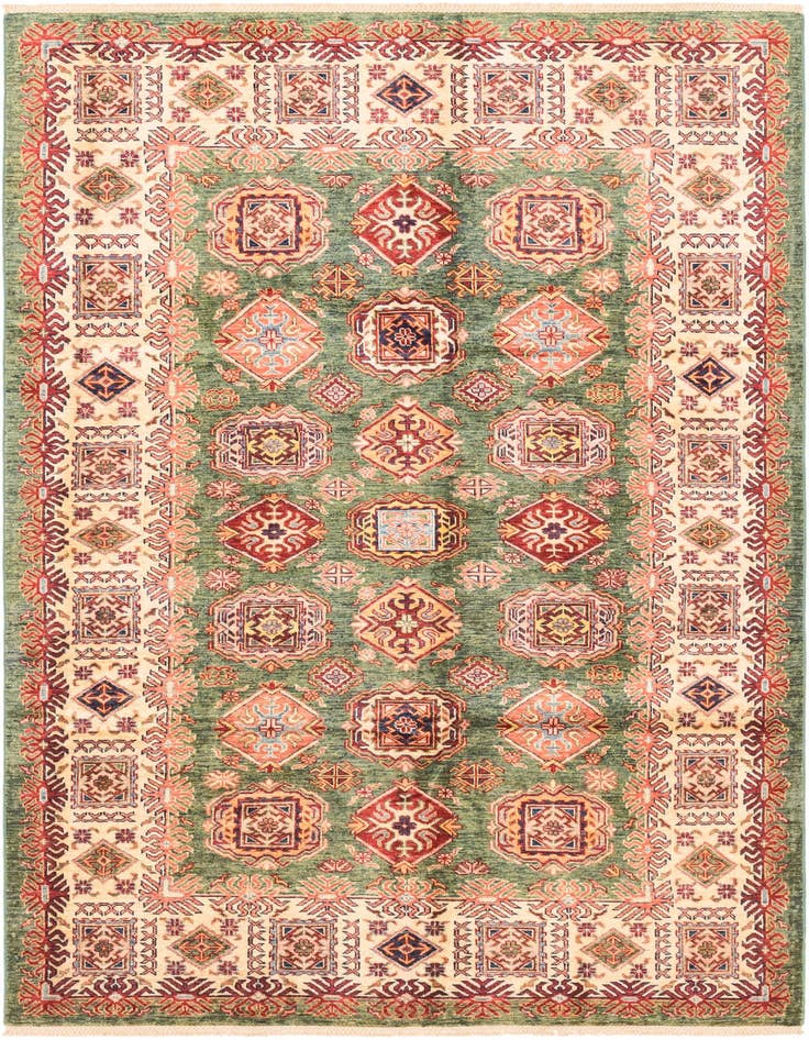 Detail image of 5' 6 x 8' Hand Knotted Kazak Oriental Rug