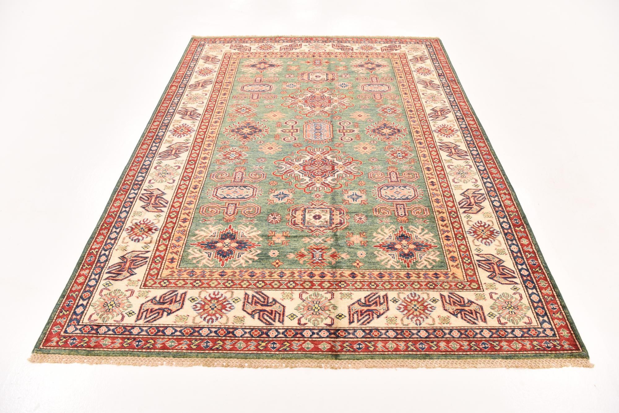 5' 9 x 7' 11 Hand Knotted Kazak Oriental Rug