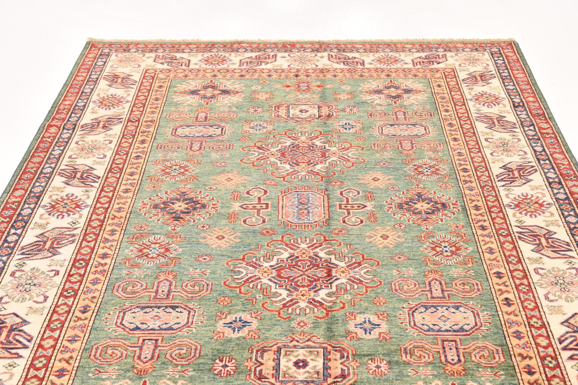 5' 9 x 7' 11 Hand Knotted Kazak Oriental Rug