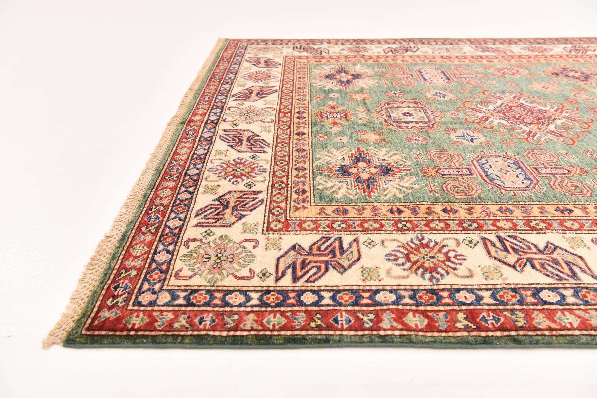 5' 9 x 7' 11 Hand Knotted Kazak Oriental Rug
