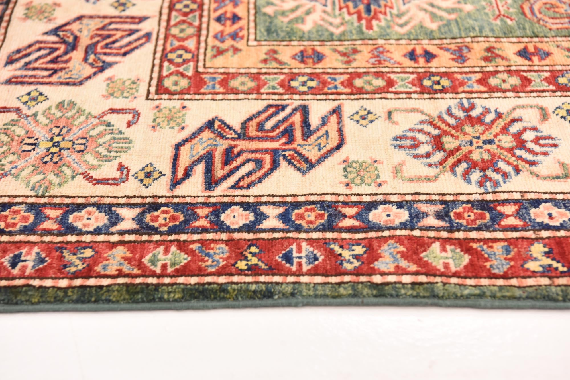 5' 9 x 7' 11 Hand Knotted Kazak Oriental Rug