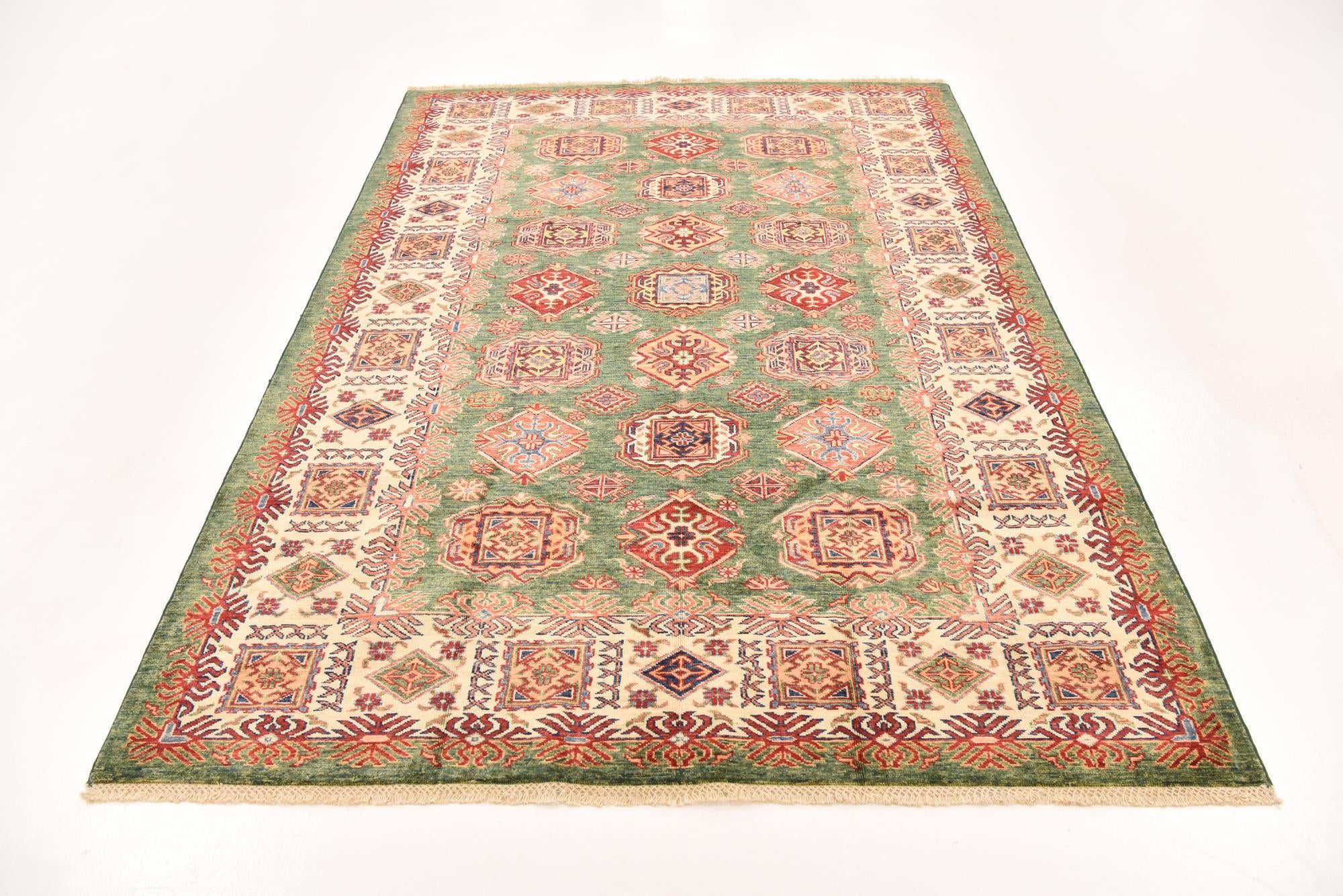 5' 8 x 7' 10 Hand Knotted Kazak Oriental Rug